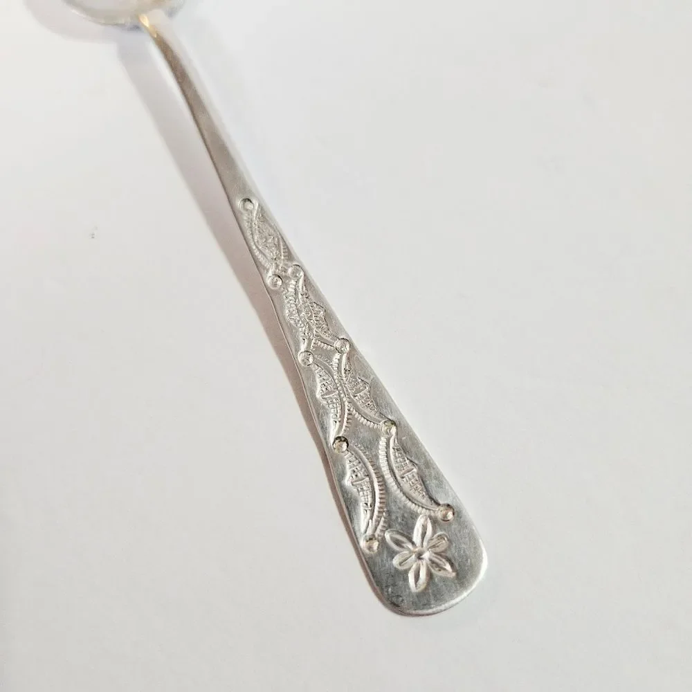 Vintage Sterling Silver Artesian Made Native American Crafted Decorative Spoon